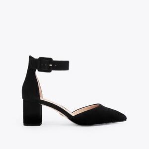 Kurt Geiger London Burlington Black Suede Block Heel Court Shoes - 60mm